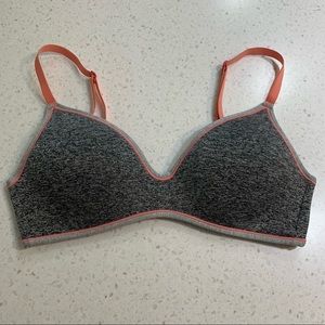 Heather grey coral lightly padded bra 36B